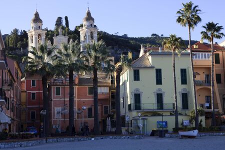Laigueglia (SV), Italy - February 15, 2017: Laigueglia village, Riviera dei Fiori, Savona, Liguria, Italy.のeditorial素材