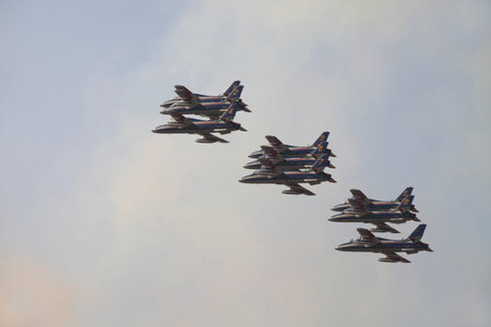 Cameri (NO), Italy - October 04, 2009: Military airbase Cameri, the Italian acrobatic team Frecce...