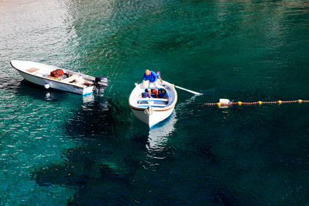 San Fruttuoso (GE), Italy - June 01, 2017: San Fruttuoso bay, Genova, Liguria, Italy