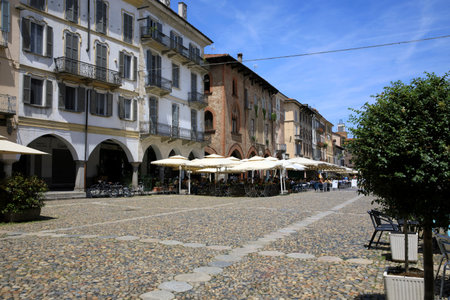 Pavia (PV), Italy - June 09, 2018: Piazza della Vittoria, Pavia, Lombardy, Italy