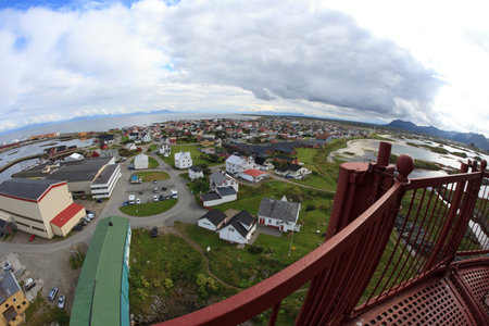 Vesteralen Islands / Norway - August 31, 2017: The landscape from Andenes Lighthouse, Vesteralen, VesterÃ¥len, Nordland, Norway, Scandinavia, Europeのeditorial素材