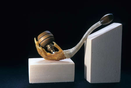 Gavirate (VA), Italy - September 01, 2017: Pipes collection in the Pipes Museum, Gavirate, Varese.のeditorial素材