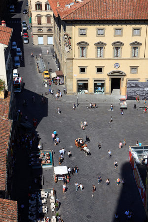 Firenze, Italy - April 21, 2017: View of Florence city center, Firenze, Tuscany, Italy