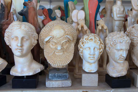 Naxos / Greece - August 25, 2014: Greek souvenirs in Naxos, Cyclades Islands, Greeceのeditorial素材