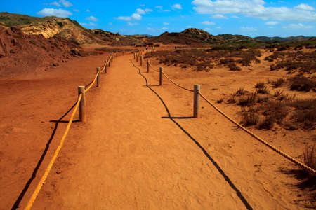 Cala Pregonda, Menorca / Spain - June 23, 2016: Cami des cavalls path that takes to Cala Pregonda, Menorca, Balearic Islands, Spainのeditorial素材