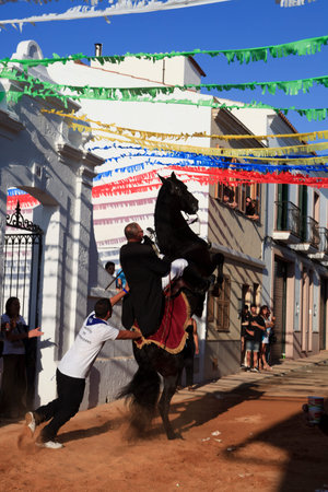 Sant Climent, Menorca / Spain - June 23, 2016: The knights at Â´JaleoÂ´ traditional festival in...