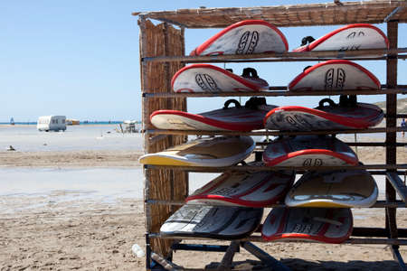 Prasonissi, Rhodes / Greece - June 23, 2014: Surfs at Cape of Akra Prasonissi, Rhodes, Dodecanese Islands, Greece.のeditorial素材