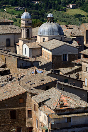 Orvieto (TR), Italy - May 10, 2016: View of Orvieto from the panoramic tower, Terni, Umbria, Italyのeditorial素材
