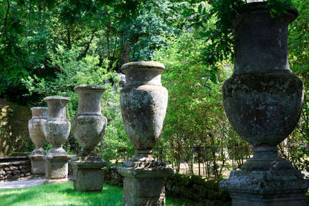 Bomarzo (VT), Italy - May 15, 2016: The "Sacro Bosco" park and garden in Bomarzo, Viterbo, Lazio, Italyのeditorial素材