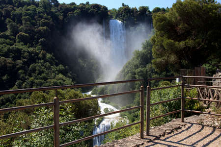 Terni (TR), Italy - May 10, 2016: The famous Marmore waterfall, Terni, Umbria, Italyのeditorial素材