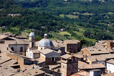 Orvieto (TR), Italy - May 10, 2016: View of Orvieto from the panoramic tower, Terni, Umbria, Italyのeditorial素材