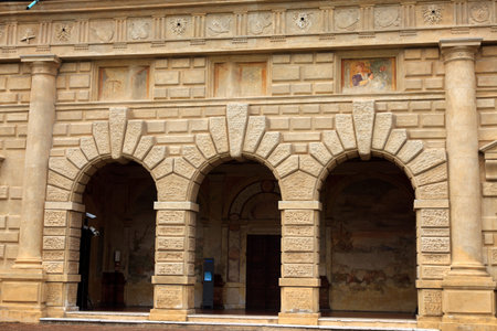 Mantova (MN), Italy - June 10, 2017: "Palazzo del Te" facade, Mantova, Lombardy, Italyのeditorial素材