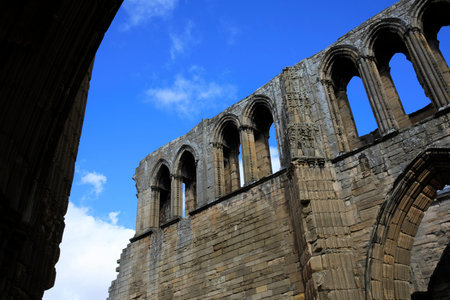 Elgin (Scotland), UK - August 01, 2018: Ruins of Elgin Cathedral, Elgin, Moray, Grampian, Scotland, Highlands, United Kingdomのeditorial素材