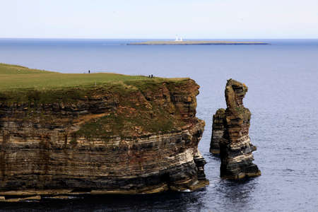 Duncansby (Scotland), UK - August 03, 2018: The Duncansby stacks, duncansby head, Scotland, Highlands, United Kingdomのeditorial素材