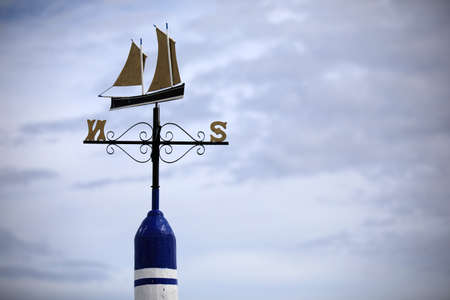 Dornoch (Scotland), UK - August 03, 2018: A weathervane at Dornoch Beach, Dornoch, Scotland, Highlands, United Kingdomのeditorial素材