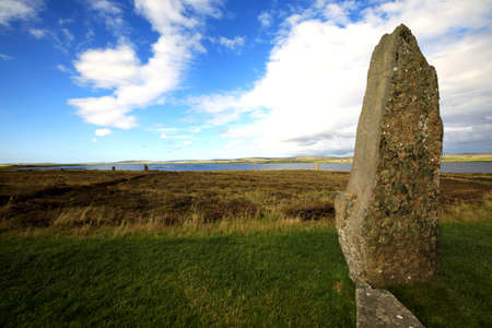 Brodgar - Orkney (Scotland), UK - August 06, 2018: Ring of standing stones at Brodgar, Orkney, Scotland, Highlands, United Kingdomのeditorial素材