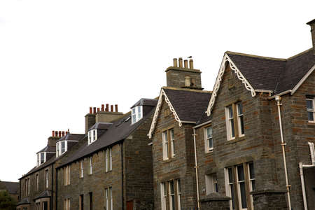 Kirkwall - Orkney (Scotland), UK - August 06, 2018: A typical house in Kirkwall, Orkney, Scotland, Highlands, United Kingdomのeditorial素材