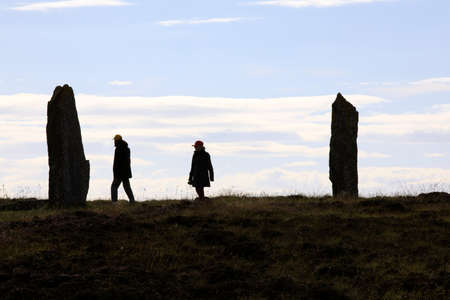 Brodgar - Orkney (Scotland), UK - August 06, 2018: Ring of standing stones at Brodgar, Orkney, Scotland, Highlands, United Kingdomのeditorial素材