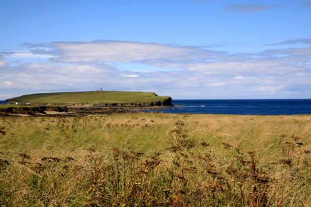 Orkney (Scotland), UK - August 07, 2018: The country landscape in the middle of Orkney's island, Scotland, Highlands, United Kingdomのeditorial素材