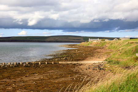 Margaret's Hope - Orkney (Scotland), UK - August 10, 2018: The landscape near St Margaret's Hope...