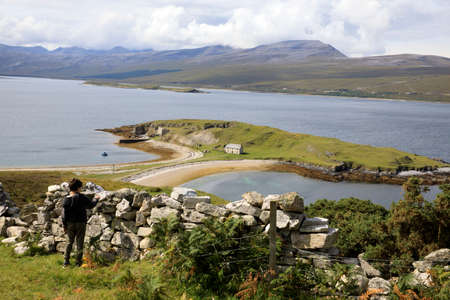 Scotland, UK - August 11, 2018: The coastline view of Scotland, Scotland, Highlands, United Kingdom