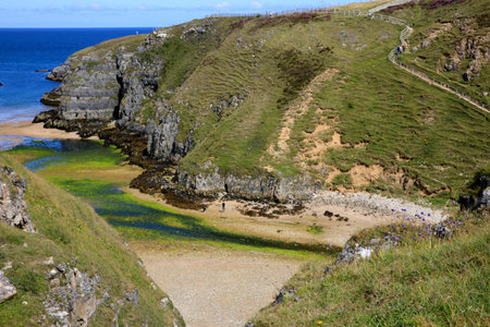 Durness -  (Scotland), UK - August 11, 2018: Coastal landscape at Durness peninsula, Scotland,...