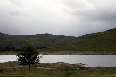 Skye Island (Scotland), UK - August 15, 2018: Typical landscape of Scotland, Isle of Skye, Inner...