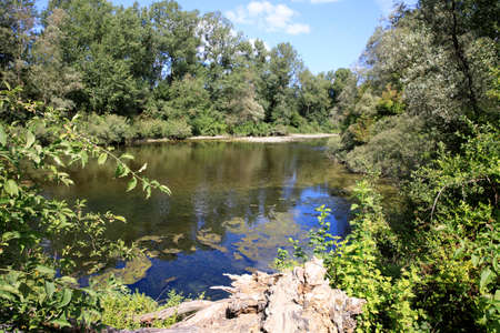 Castano Primo (MI), Italy - June 05, 2017: Ticino River, Castano Primo, Lombardy, Italyのeditorial素材