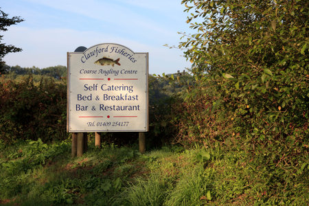 Looe (England), UK - August 12, 2015: B&B sign in Looe, Cornwall, United Kingdom.のeditorial素材