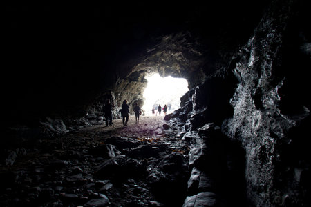 Tintagel (England), UK - August 10, 2015: Tintagel cove, Cornwall, United Kingdom.