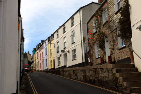 Padstow (England), UK - August 10, 2015: Padstow centre, Cornwall, United Kingdom.のeditorial素材