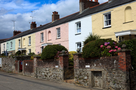 Charleston Town (England), UK - August 16, 2015: Houses in The historic 18th.century Charleston...