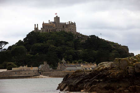 St Michael's Mount (England), UK - August 16, 2015: A view of St Michael's Mount, Cornwall, England, United Kingdom.のeditorial素材