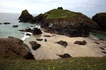 Lizard (England), UK - August 16, 2015: Lizard Peninsula area and beaches, Cornwall, England, United...