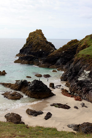 Lizard (England), UK - August 16, 2015: Lizard Peninsula area and beaches, Cornwall, England, United...