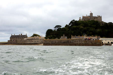 St Michael's Mount (England), UK - August 16, 2015: St Michael's Mount bay, Cornwall, England, United Kingdom.のeditorial素材