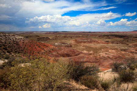Arizona / USA - August 01, 2015: Painted Desert National Park landscape, Arizona, USAのeditorial素材