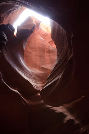 Page, Arizona / USA - August 05, 2015: Rock formations inside Upper Antelope Canyon, Page, Arizona, USAのeditorial素材