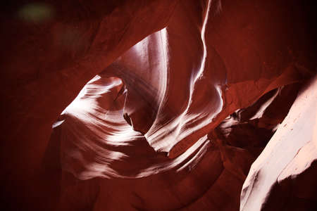Page, Arizona / USA - August 05, 2015: Rock formations inside Upper Antelope Canyon, Page, Arizona, USAのeditorial素材