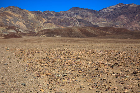 California / USA - August 22, 2015: The landscape around artist drive in Death Valley National Park, California, USAのeditorial素材