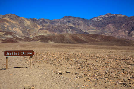 California / USA - August 22, 2015: The landscape around artist drive in Death Valley National Park, California, USAのeditorial素材