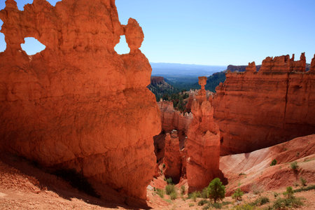 Utah / USA - August 22, 2015: View of hoodoo and rock formationat at Bryce Point in Bryce Canyon National Park, Utah, USAのeditorial素材