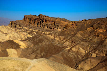 California / USA - August 22, 2015: The landscape and rock formations around Zabriskie point near Death Valley National Park, California, USAのeditorial素材