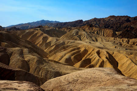 California / USA - August 22, 2015: The landscape and rock formations around Zabriskie point near Death Valley National Park, California, USAのeditorial素材