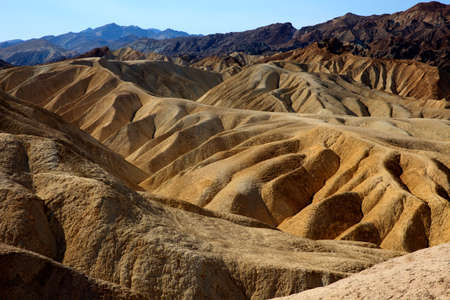 California / USA - August 22, 2015: The landscape and rock formations around Zabriskie point near Death Valley National Park, California, USAのeditorial素材