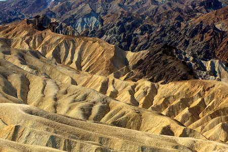 California / USA - August 22, 2015: The landscape and rock formations around Zabriskie point near Death Valley National Park, California, USAのeditorial素材