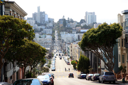 San Francisco, California / USA - August 25, 2015: San Francisco city, San Francisco, California,...