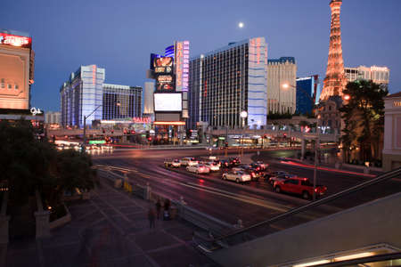 Las Vegas, Nevada / USA - August 27, 2015: Las Vegas view in the night, Nevada, USAのeditorial素材