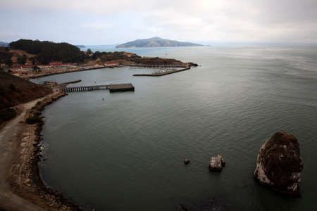 San Francisco, California / USA - August 28, 2015: View from Golden gate Bridge, San Francisco, California, USAのeditorial素材