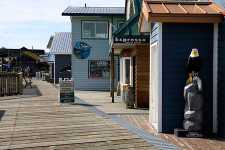 Seward, Alaska / USA - August 08, 2019: Seward port area, Seward, Alaska, USAのeditorial素材